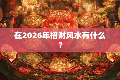 在2026年招财风水有什么？