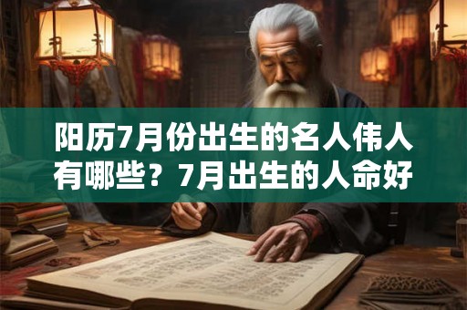 阳历7月份出生的名人伟人有哪些?7月出生的人命好吗? 阳历7月份出生的名人伟人有哪些?7月出生的人命好吗?
