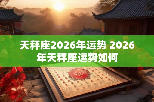 天秤座2026年运势 2026年天秤座运势如何