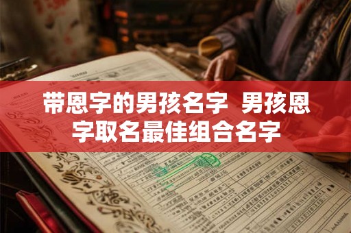 带恩字的男孩名字  男孩恩字取名最佳组合名字