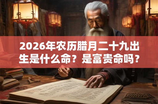 2026年农历腊月二十九出生是什么命？是富贵命吗？