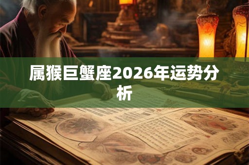 属猴巨蟹座2026年运势分析
