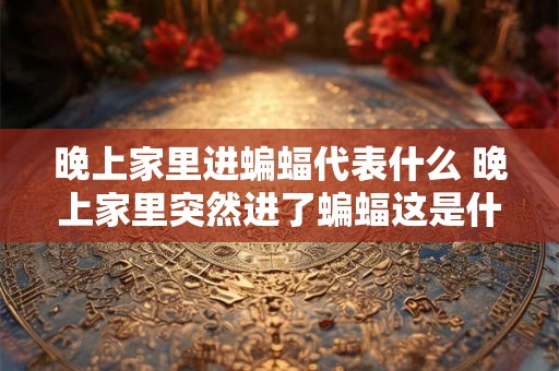 晚上家里进蝙蝠代表什么 晚上家里突然进了蝙蝠这是什么意思
