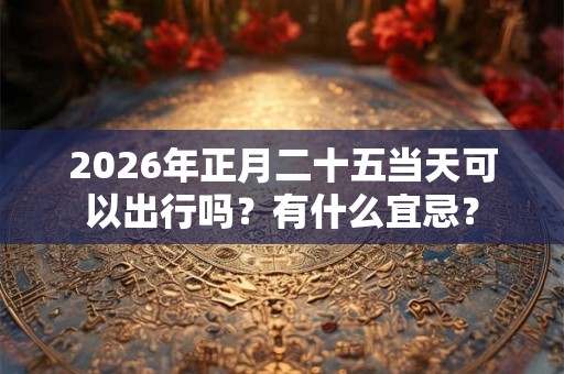 2026年正月二十五当天可以出行吗？有什么宜忌？