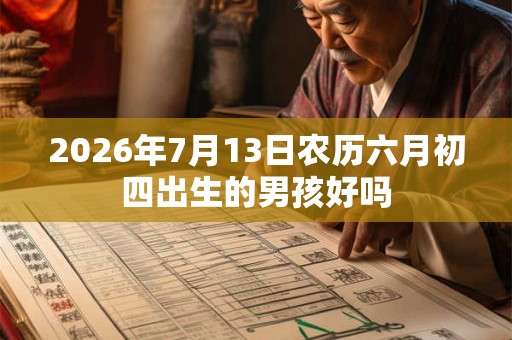 2026年7月13日农历六月初四出生的男孩好吗