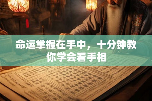 命运掌握在手中，十分钟教你学会看手相