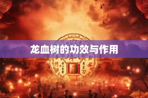 龙血树的功效与作用