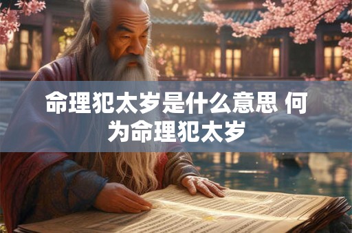 命理犯太岁是什么意思 何为命理犯太岁