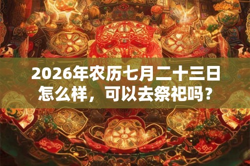 2026年农历七月二十三日怎么样，可以去祭祀吗？