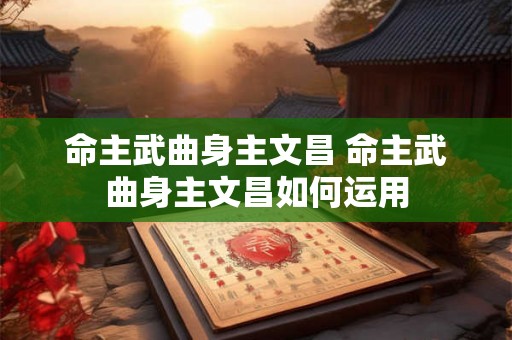 命主武曲身主文昌 命主武曲身主文昌如何运用