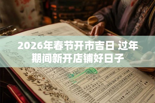 2026年春节开市吉日 过年期间新开店铺好日子