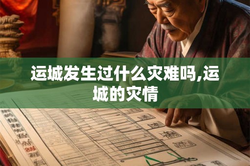 运城发生过什么灾难吗,运城的灾情