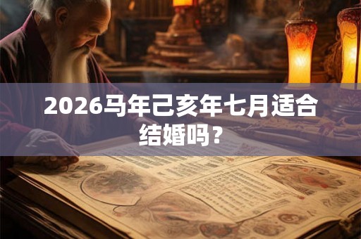 2026马年己亥年七月适合结婚吗？