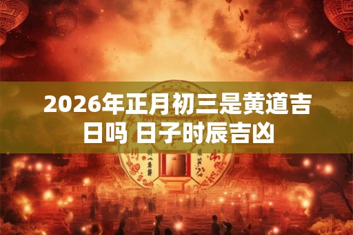2026年正月初三是黄道吉日吗 日子时辰吉凶