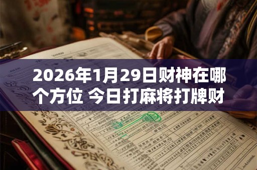 2026年1月29日财神在哪个方位 今日打麻将打牌财运方位 2026年1月29日财神在哪个方位 今日打麻将打牌财运方位