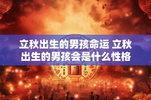 立秋出生的男孩命运 立秋出生的男孩会是什么性格