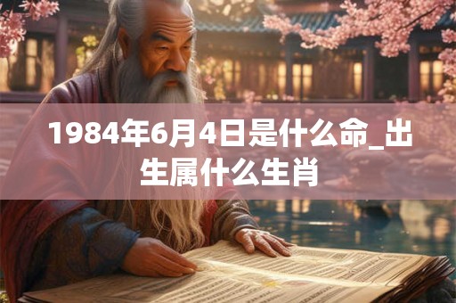 1984年6月4日是什么命_出生属什么生肖