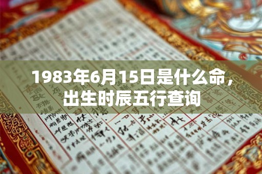1983年6月15日是什么命，出生时辰五行查询