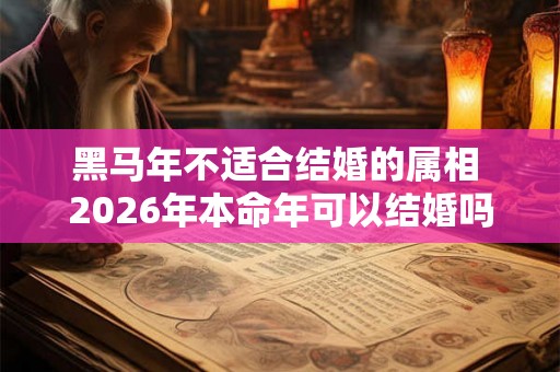 黑马年不适合结婚的属相 2026年本命年可以结婚吗