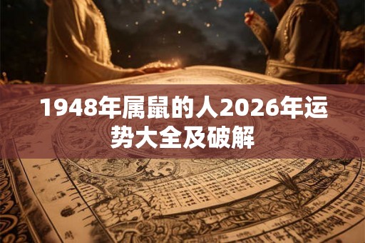 1948年属鼠的人2026年运势大全及破解