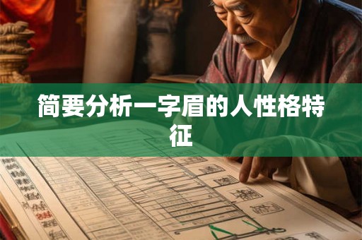 简要分析一字眉的人性格特征