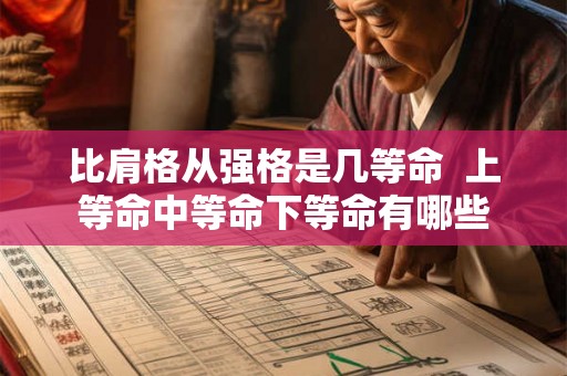 比肩格从强格是几等命  上等命中等命下等命有哪些