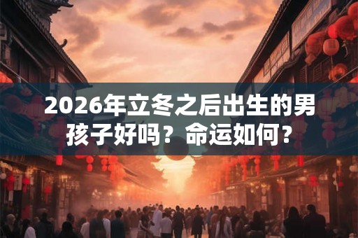 2026年立冬之后出生的男孩子好吗？命运如何？