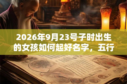 2026年9月23号子时出生的女孩如何起好名字，五行属什么