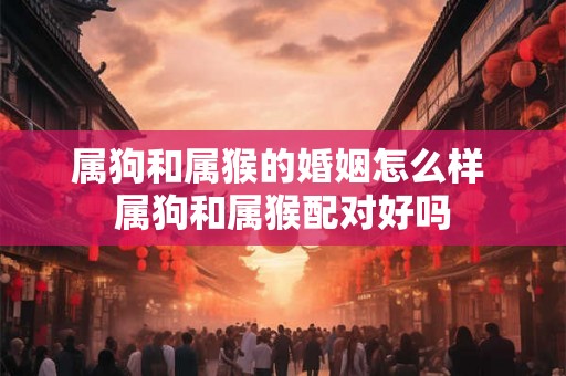 属狗和属猴的婚姻怎么样 属狗和属猴配对好吗