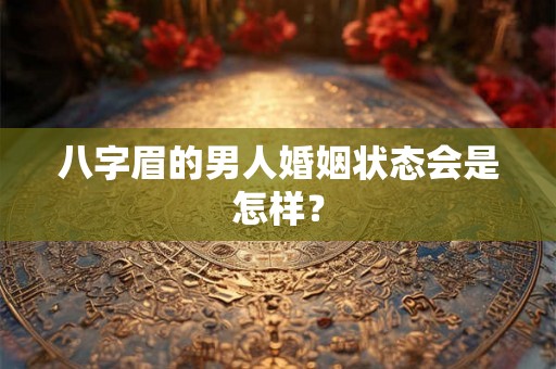 八字眉的男人婚姻状态会是怎样？