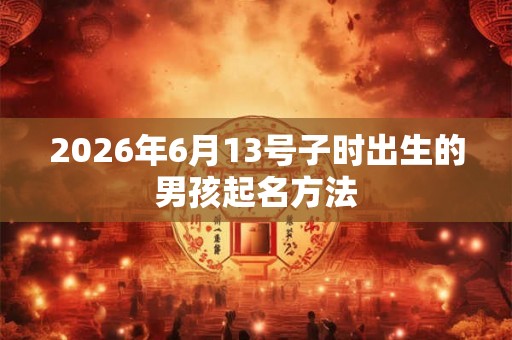 2026年6月13号子时出生的男孩起名方法