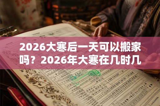 2026大寒后一天可以搬家吗?2026年大寒在几时几分? 2026大寒后一天可以搬家吗?2026年大寒在几时几分?