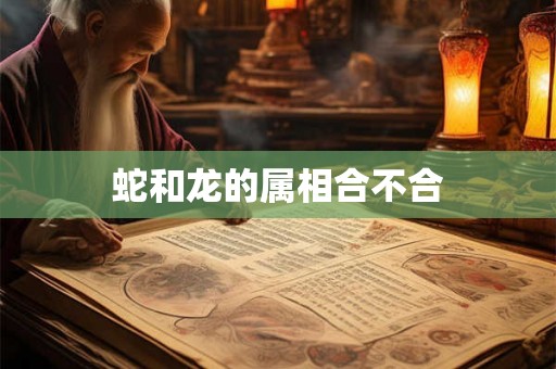 蛇和龙的属相合不合