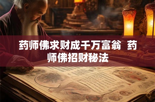 药师佛求财成千万富翁  药师佛招财秘法