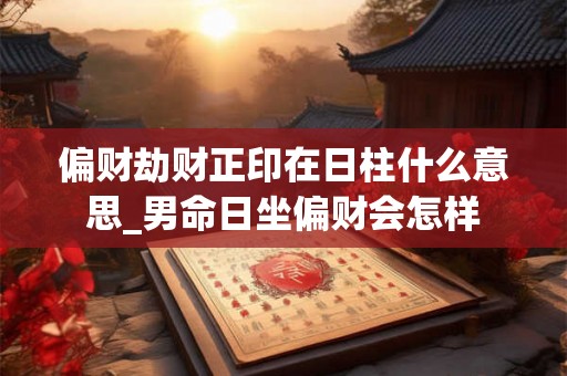 偏财劫财正印在日柱什么意思_男命日坐偏财会怎样