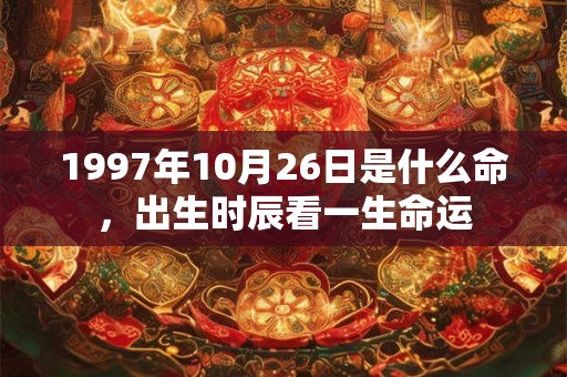 1997年10月26日是什么命，出生时辰看一生命运