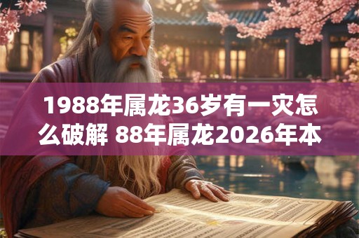1988年属龙36岁有一灾怎么破解 88年属龙2026年本命年运势如何