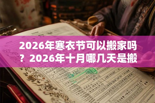 2026年寒衣节可以搬家吗?2026年十月哪几天是搬家的吉日? 2026年寒衣节可以搬家吗?2026年十月哪几天是搬家的吉日?