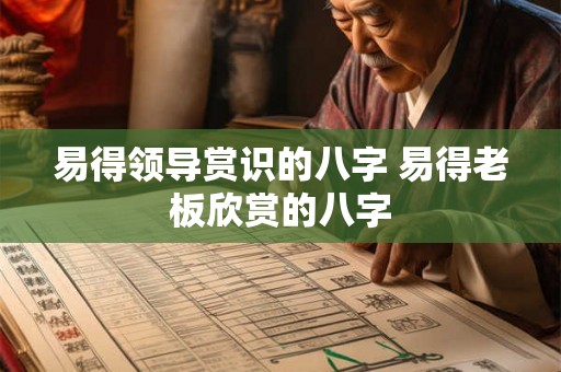 易得领导赏识的八字 易得老板欣赏的八字
