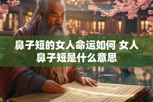 鼻子短的女人命运如何 女人鼻子短是什么意思