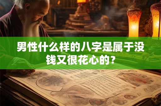 男性什么样的八字是属于没钱又很花心的？