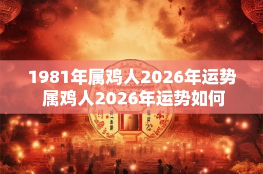 1981年属鸡人2026年运势 属鸡人2026年运势如何