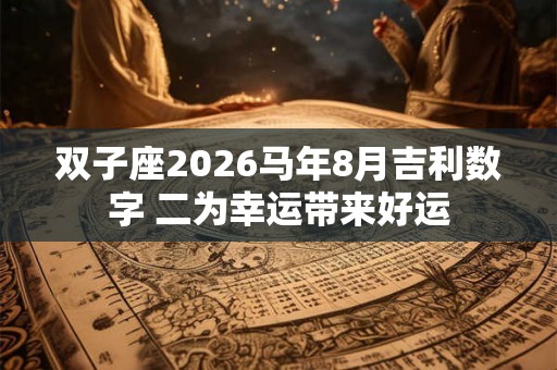 双子座2026马年8月吉利数字 二为幸运带来好运