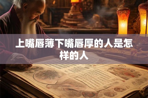 上嘴唇薄下嘴唇厚的人是怎样的人