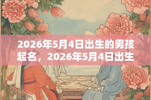 2026年5月4日出生的男孩起名，2026年5月4日出生宝宝好不好？