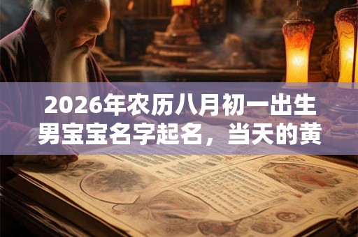 2026年农历八月初一出生男宝宝名字起名，当天的黄历如何？