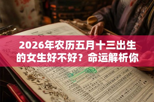 2026年农历五月十三出生的女生好不好？命运解析你知道吗？