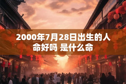 2000年7月28日出生的人命好吗 是什么命
