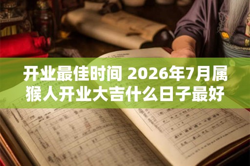 开业最佳时间 2026年7月属猴人开业大吉什么日子最好