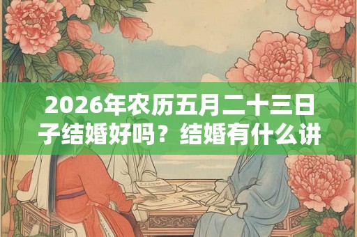 2026年农历五月二十三日子结婚好吗？结婚有什么讲究？